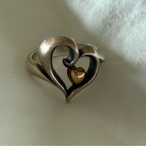 James Avery Joy of my Heart Silver and Gold  Ring